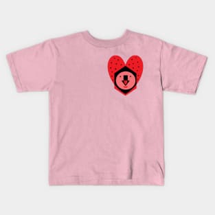 Small  Heart Shape like a Ladybug - Lime Color - (Design;17 - 2 small) Kids T-Shirt